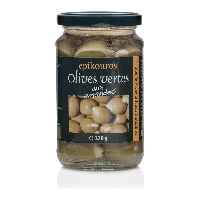 Epikouros oliwki zielone z migdałami 320g BIO