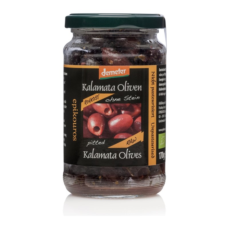 Epikouros oliwki Kalamata drylowane 200g BIO Demeter